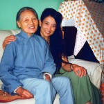 With Grandma Deng, Deng Xiaoping’s stepmother, before beginning our interview.