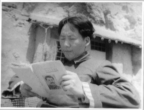 Mao posing outside one of his residences in 1939 reading Stalin for a documentary by Stalin's favourite film-maker, Roman Karmen, who duly reported back on Mao's 'devotion'.