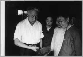 President Liu Shao-ch'i in his home village in Hunan (spring 1961).  With his wife, Wang Guangmei, this trip propelled im to ambush Mao and halt the Leap - and the famine.