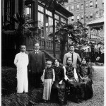 13.	Members of the Soong family on the occasion of Ei-ling’s wedding to H.H. Kung, in Japan, September 1914. From left: T.L., Charlie, T.A., Ching-ling, Mrs Soong, H.H., Ei-ling. 