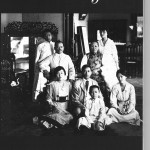14.	The whole Soong family were together in Shanghai in 1917 for the first time in a decade. From left: seated on the floor: Ei-ling, T.V., T.A., Ching-ling; seated: Charlie and Mrs Soong; standing: T.L., May-ling. 