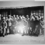 Mao (seated, second from left), with Red Army officers, including Zhu De (seated, third from left) and  Mao's closest crony, Lin Biao (seated, fourth from left), Yenan, 1937.