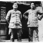 Mao's main Party rivals.  Chang Kuo-tang (left) with Mao in Yenan, 1937.  Mao sabotaged Chang's much larger army on the Long March; he then sent half the remainder to its doom in the Northwest desert, finally burying the survivors alive.  Chang fled the Reds in 1938.