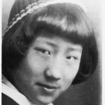 My mother as a schoolgirl, aged thirteen, in Manchukuo, 1944.