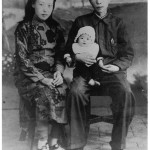 My grandmother's sister Lan and her husband 'Loyalty', with their baby son shortly after 'Loyalty' joined Kuomintang intelligence, Jinzhou, 1946.