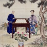 A court painter's rendering of Cixi playing Go with a eunuch.