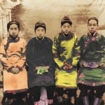 Girls with bound feet. One of Cixi's first decrees upon her return to Beijing was to outllaw foot-binding.