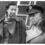 When the civil war heated up, and Mao was on the verge of defeat, he was saved, unwittingly, by America's mediator, General George C  Marshall.  Marshall was seen off from Yenan on 5 March 1946 by Mao's fourth wife, Jiang Qing, the later notorious 'Mme Mao', on her first outing as would be 'First Lady'.